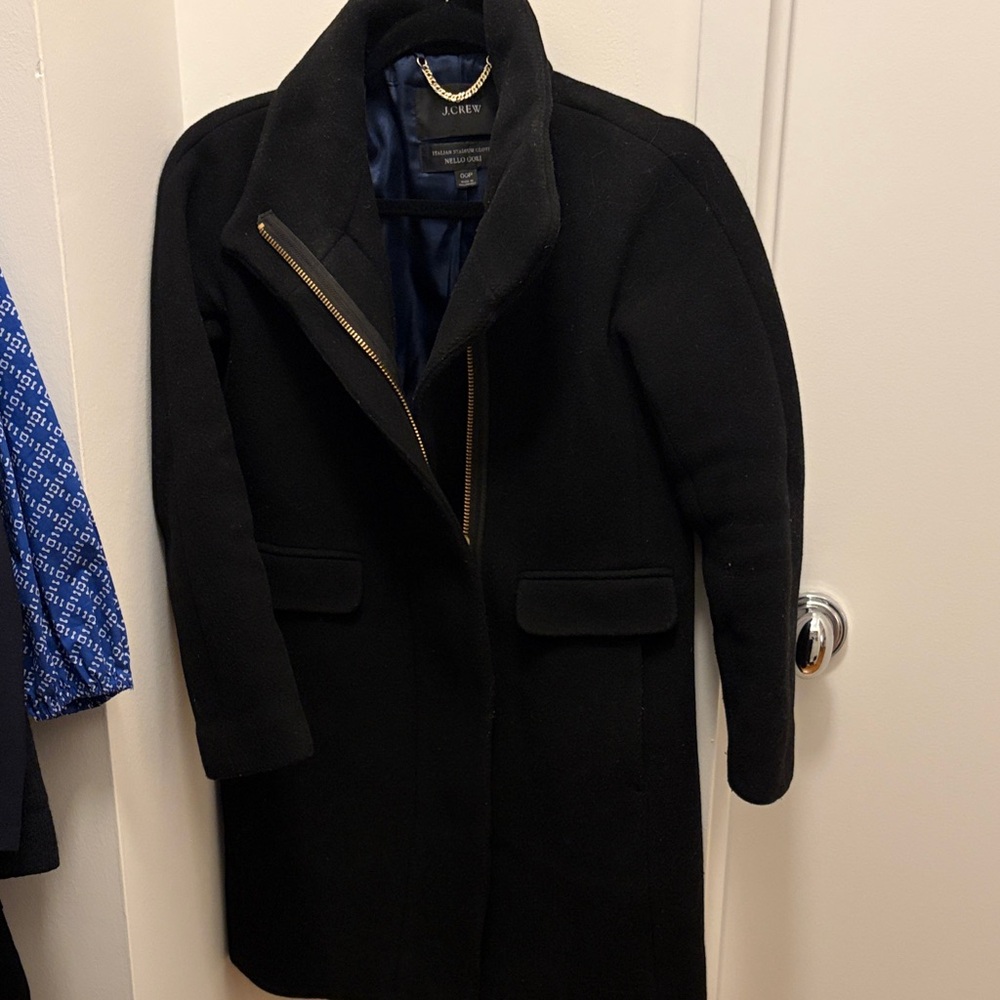 J. Crew Cocoon Black Coat